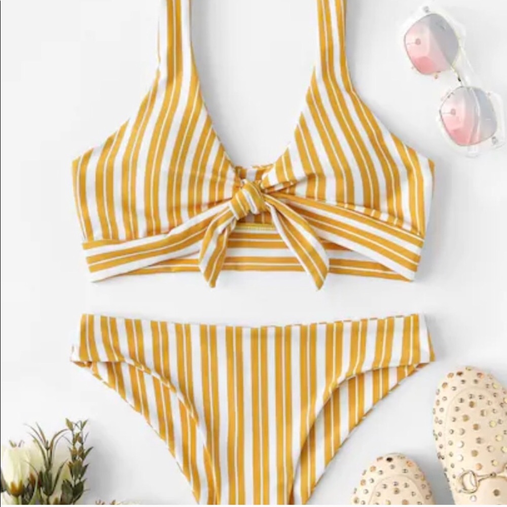 SALE!! Yellow Striped Bikini 👙